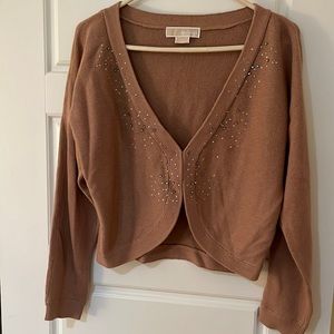 Michael Kors Sparkly Camel Shrug